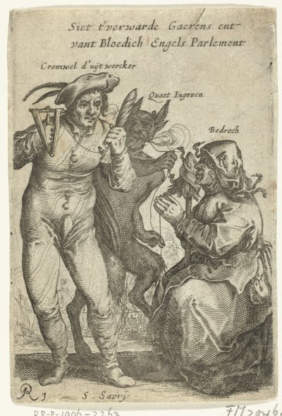 Caricatura sobre Cromwell, c. 1652-1654
Siet t