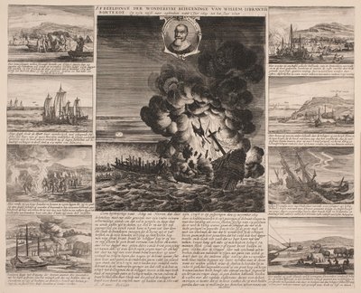 Portada que ilustra el viaje de Willem Isbrandtse Bontekoe a las Indias Orientales de Salomon Savery