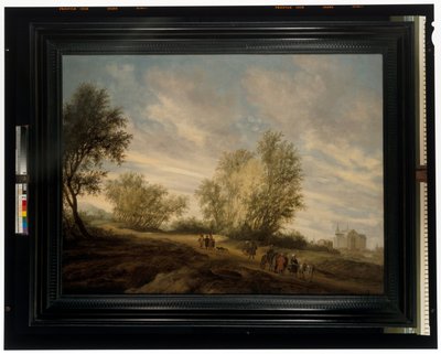 Un paisaje boscoso y José rescatado del pozo de Salomon van Ruisdael or Ruysdael
