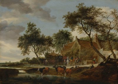 El abrevadero de Salomon van Ruysdael