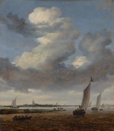Vista de Beverwijk desde el Wijkermeer de Salomon van Ruysdael