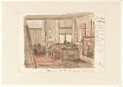Estudio de Carel Vosmaer sobre la Ruiterstraat de La Haya de Salomon van Witsen