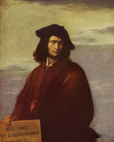 Filosofía, autorretrato del artista italiano Salvator Rosa (pintura al óleo) de Salvator (after) Rosa