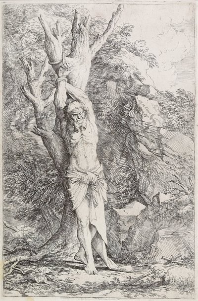 Albert, (sufriendo una penitencia autoimpuesta) de Salvator Rosa