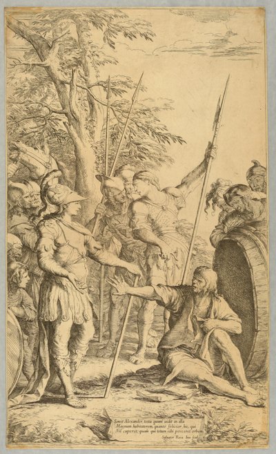 Alejandro visitando a Diógenes de Salvator Rosa