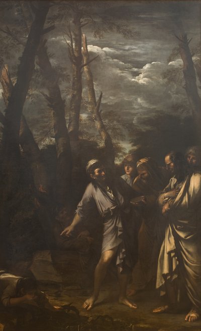 Diógenes tirando su copa de beber de Salvator Rosa