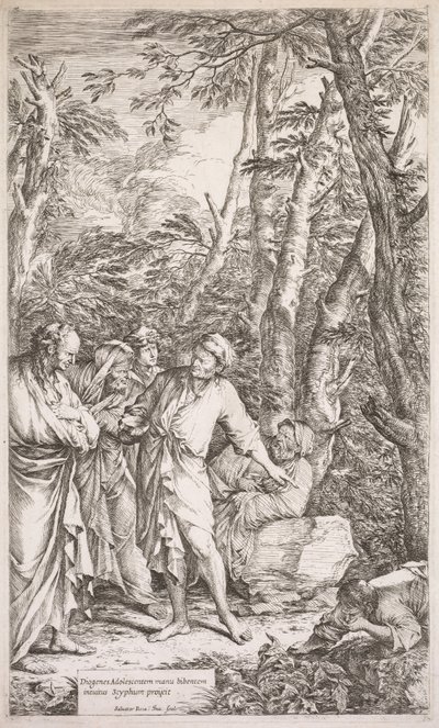 Diogenes and His Cup de Salvator Rosa