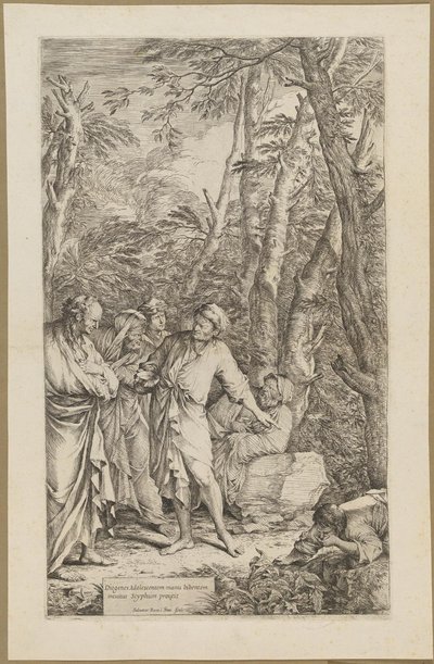 Diógenes desechando su cuenco de Salvator Rosa