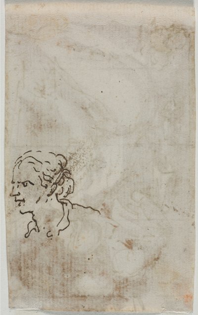 Estudios de figuras verso, c. 1640-1649 de Salvator Rosa