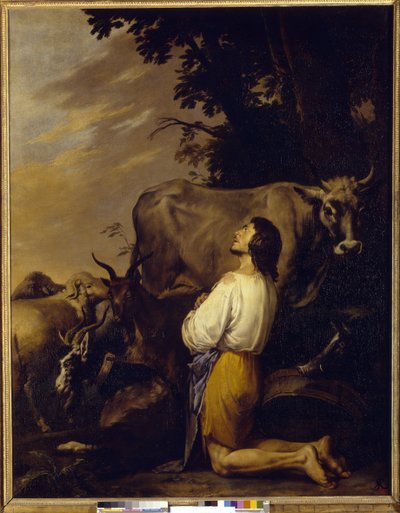 La parábola del hijo pródigo (La parábola del hijo pródigo). Pintura de Salvatore Rosa (1615-1673), óleo sobre lienzo, hacia 1640-1650. arte italiano de Salvator Rosa