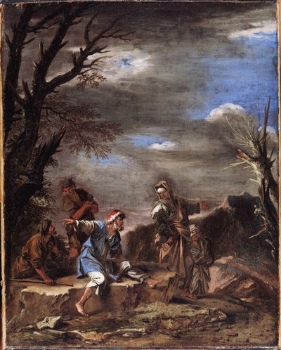 Paisaje con figuras de Salvator Rosa