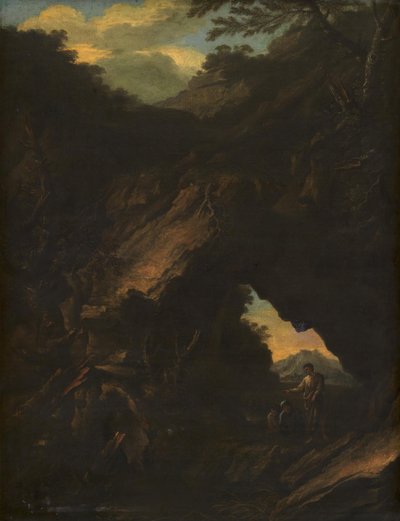 Paisaje con un "Arco Naturale" de Salvator Rosa