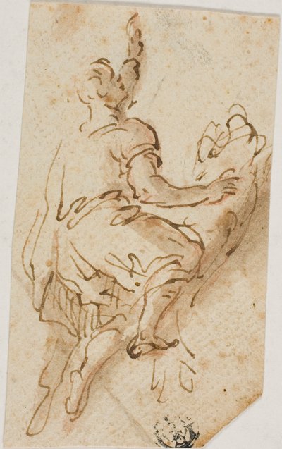 Hombre montando a león de Salvator Rosa