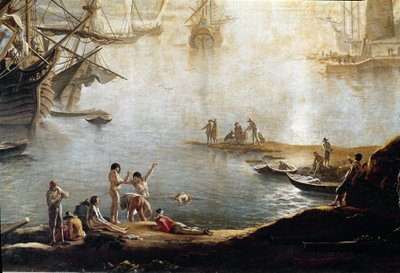 Marina del puerto (detalle) de Salvator Rosa