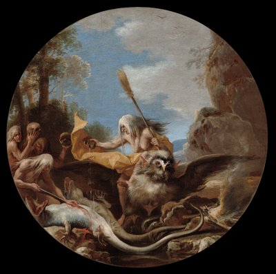 Escenas de brujería: Día, c. 1645-49 (óleo sobre lienzo) de Salvator Rosa