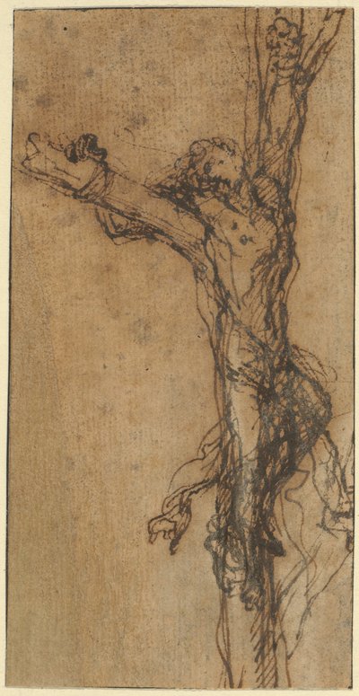 Estudio para la crucifixión de Polícrates de Salvator Rosa