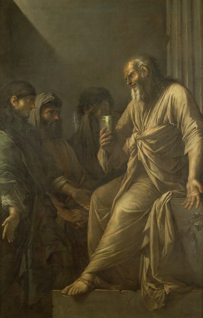 La muerte de Sócrates de Salvator Rosa