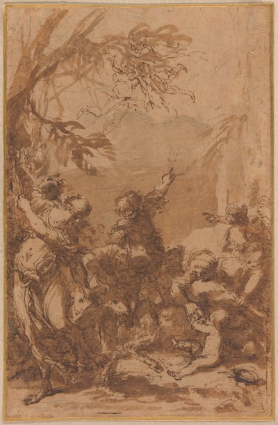 La crianza de Júpiter de Salvator Rosa