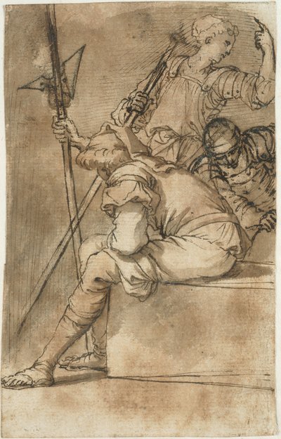Tres soldados descansando de Salvator Rosa