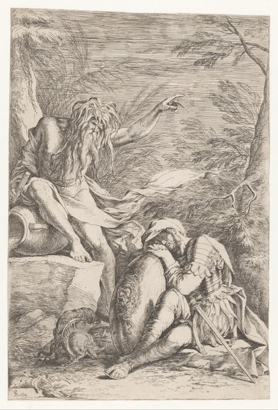 Tiberino se aparece a Eneas de Salvator Rosa