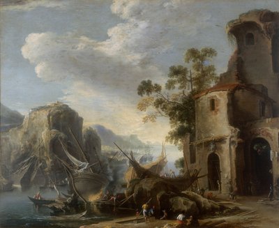 Vista de una bahía, obra de Salvatore Rosa, conservada en la Galleria Estense en Módena de Salvator Rosa