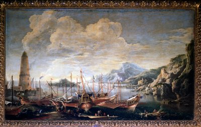 Vista de un puerto de Salvator Rosa