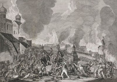 Incendio de Moscú el 15 de septiembre de 1812 Los franceses en Moscú de Salvatore Cardelli