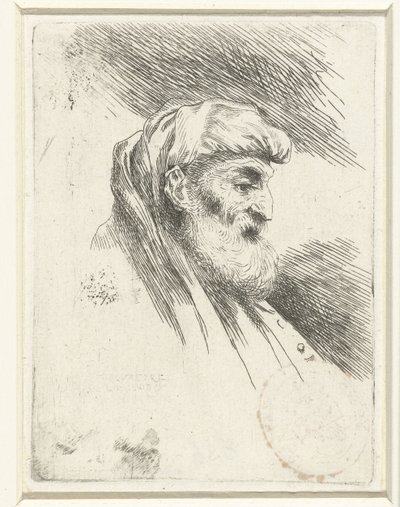 Cabeza de un anciano con barba
Pequeño estudio de cabezas con tocados orientales (título de la serie) de Salvatore Castiglione (signed by artist)