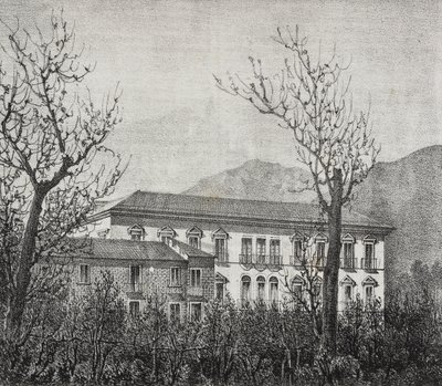 Colegio de Avellino, Campania, Italia, litografía de Salvatore Puglia del Poliorama Pittoresco, n 2, 20 de agosto de Salvatore Puglia