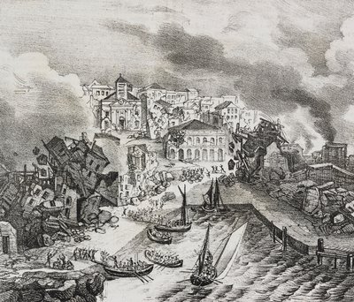 Destrucción de Pointe-Pitre durante el terremoto del 8 de febrero de Salvatore Puglia