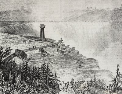 Cascada Horseshoe, Ontario, Canadá, litografía de Salvatore Puglia de Poliorama Pittoresco, n 6, 17 de septiembre de Salvatore Puglia
