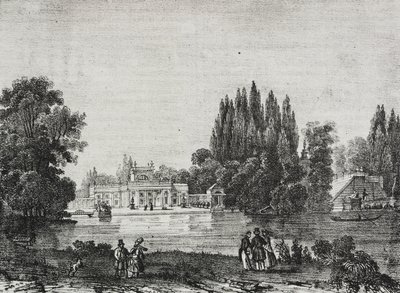 Palacio Lazienki, Varsovia, Polonia, litografía de Salvatore Puglia de Poliorama Pittoresco, n 48, 9 de julio de Salvatore Puglia