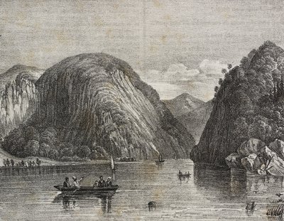 Rogers passage in Lake George, Estados Unidos de América, litografía de Salvatore Puglia de Poliorama Pittoresco, n 33, 25 de marzo de Salvatore Puglia