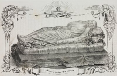 Cristo velado de Giuseppe Sanmartino (hacia 1720-1793), Capilla Sansevero, Nápoles, Campania, Italia, litografía de Salvatore Puglia de Poliorama Pittoresco, n 33, 26 de marzo. de Salvatore Puglia