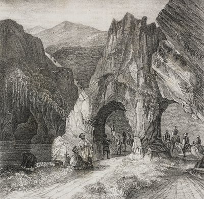 Vista en los Balcanes, litografía de Salvatore Puglia de Poliorama Pittoresco, n 13, 2 de noviembre de Salvatore Puglia