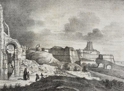Vista de Crotone, Calabria, Italia, litografía de Salvatore Puglia de Poliorama Pittoresco, n 51, 29 de julio de Salvatore Puglia