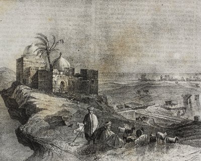 Vista de Tiro, Líbano, litografía de Salvatore Puglia de Poliorama Pittoresco, n 24, 21 de enero de Salvatore Puglia