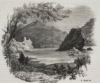 Vista sobre el Danubio, litografía de Salvatore Puglia del Poliorama Pittoresco, n 31, 11 de marzo de Salvatore Puglia