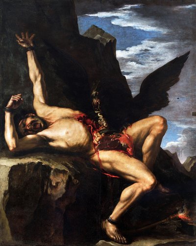 La tortura de Prometeo, c. 1647-1648 de Salvatore Rosa