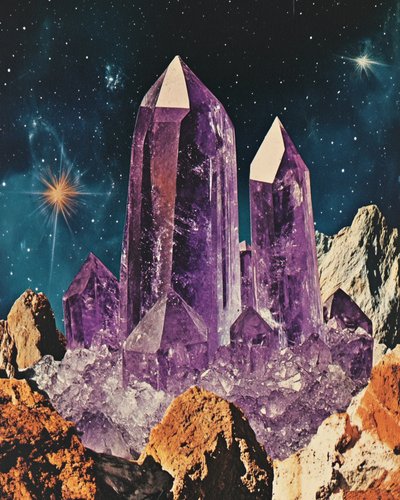 Paisaje cósmico de amatista de Samantha Hearn