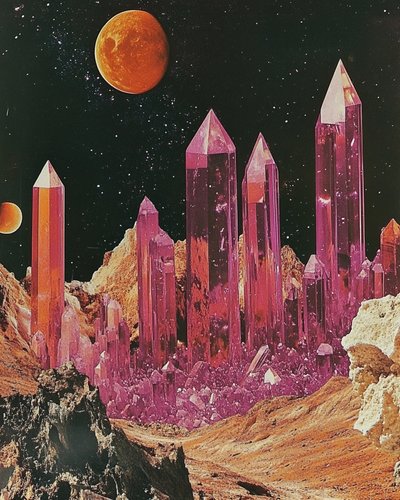 Collage de cristales de Samantha Hearn