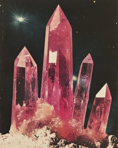 Cristales cósmicos rosas de Samantha Hearn