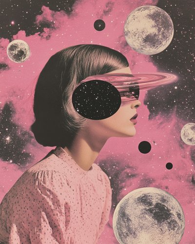 Mujer de la Galaxia Rosa de Samantha Hearn