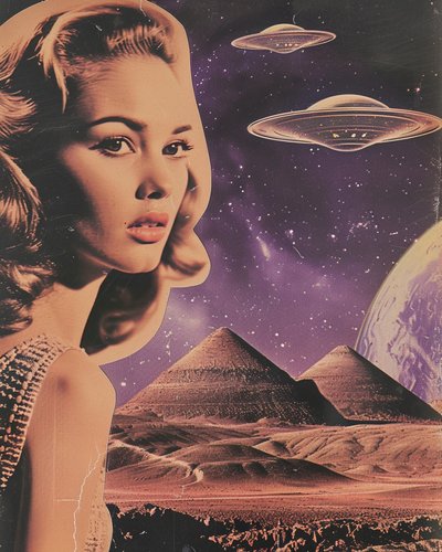 Pirámides alienígenas retro de Samantha Hearn