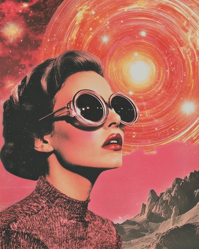 Glamour espacial retro de Samantha Hearn