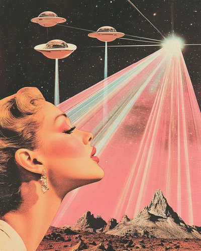 Glamour espacial retro de Samantha Hearn