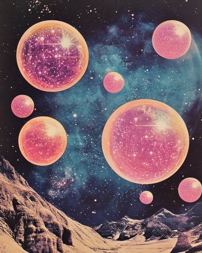 Paisaje cósmico surrealista de Samantha Hearn