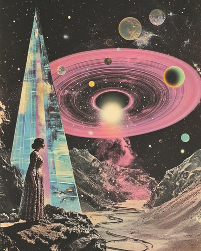 Visión cósmica surrealista de Samantha Hearn