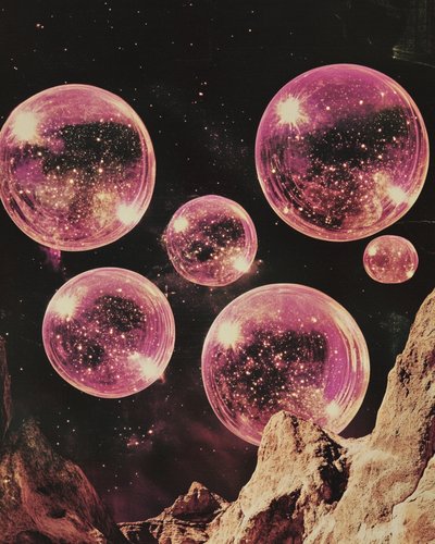 Planetas rosas surrealistas de Samantha Hearn