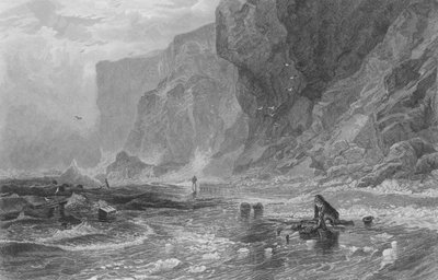 La tormenta, con Mordaunt rescatando a Cleveland de Samuel (after) Bough